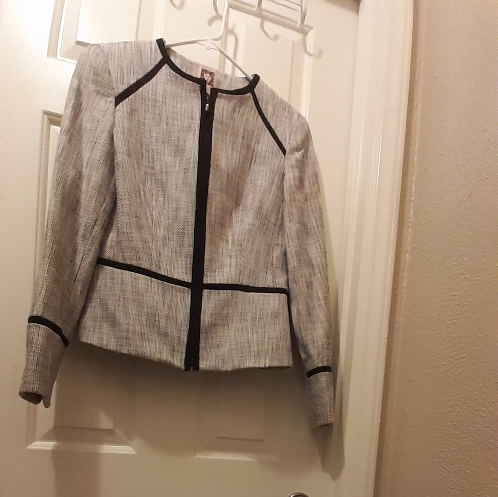 Coat | black and white